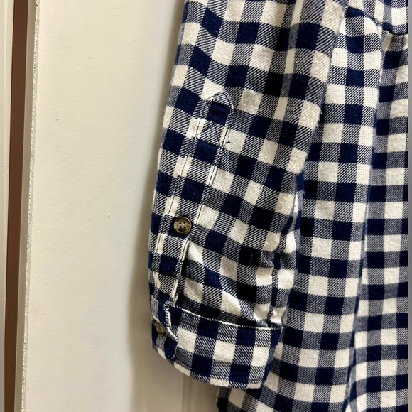 American Eagle Gingham Peplum Babydoll Long Sleeve Top.  Size Small. - Picture 8 of 11